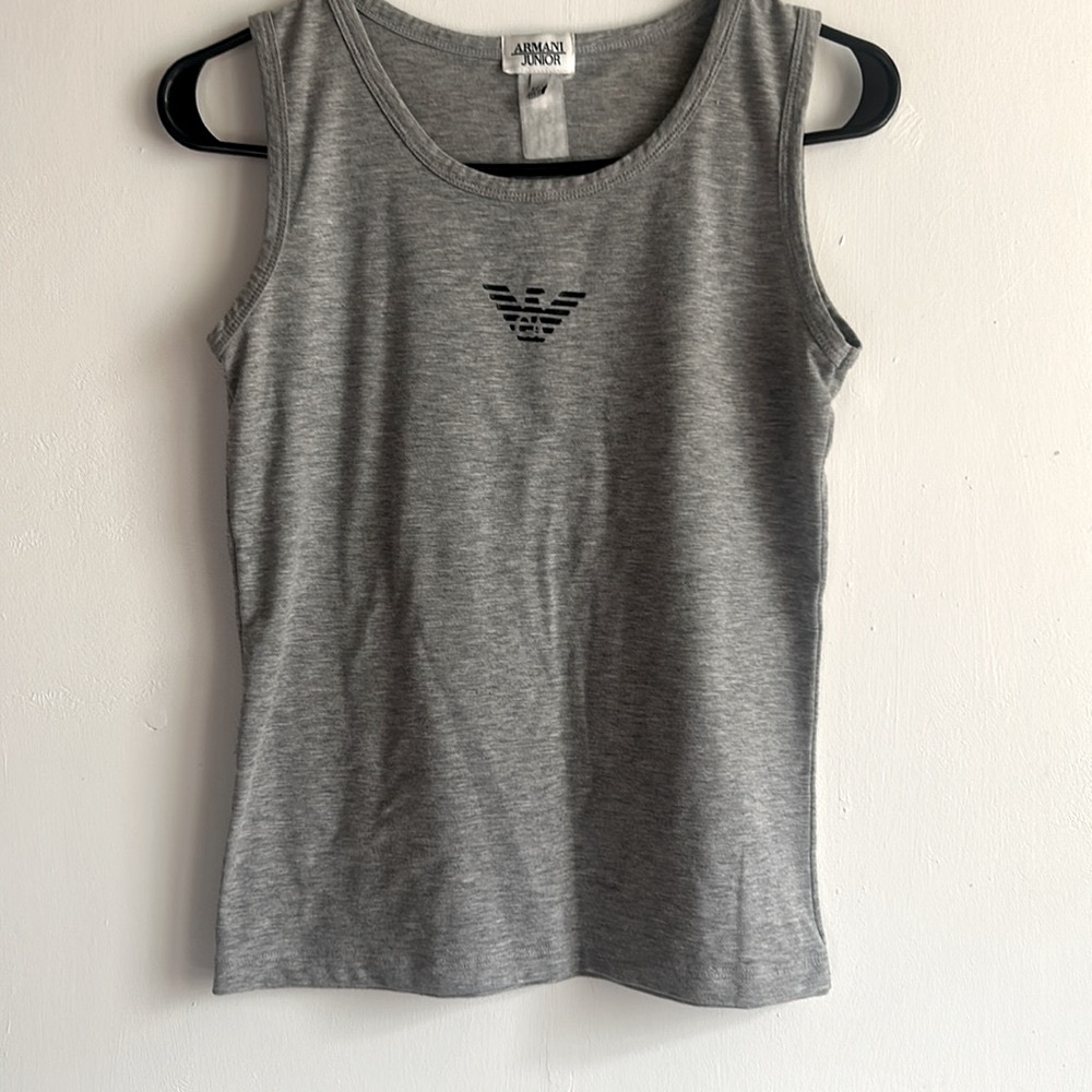 Giorgio Armani Gray Sleeveless Top